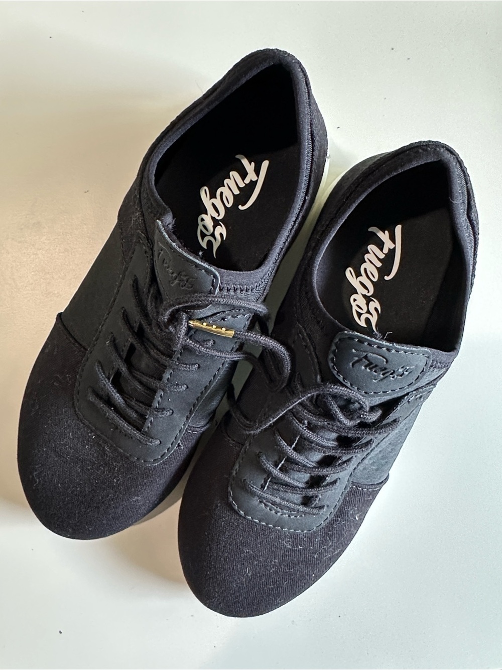 Frye Men's Black Low-Top Lace-Up Sneakers with Subtle Logo